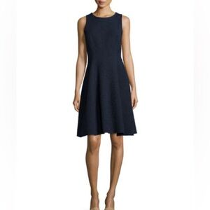THEORY UDELA SPRING TWEED DRESS 4 NAVY